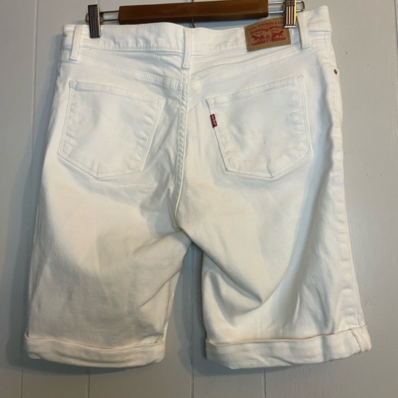 Levis white bermuda denim Shorts mens 31 coastal summer unisex - Picture 4 of 6